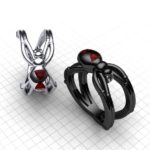 Black Widow Ring with ruby
