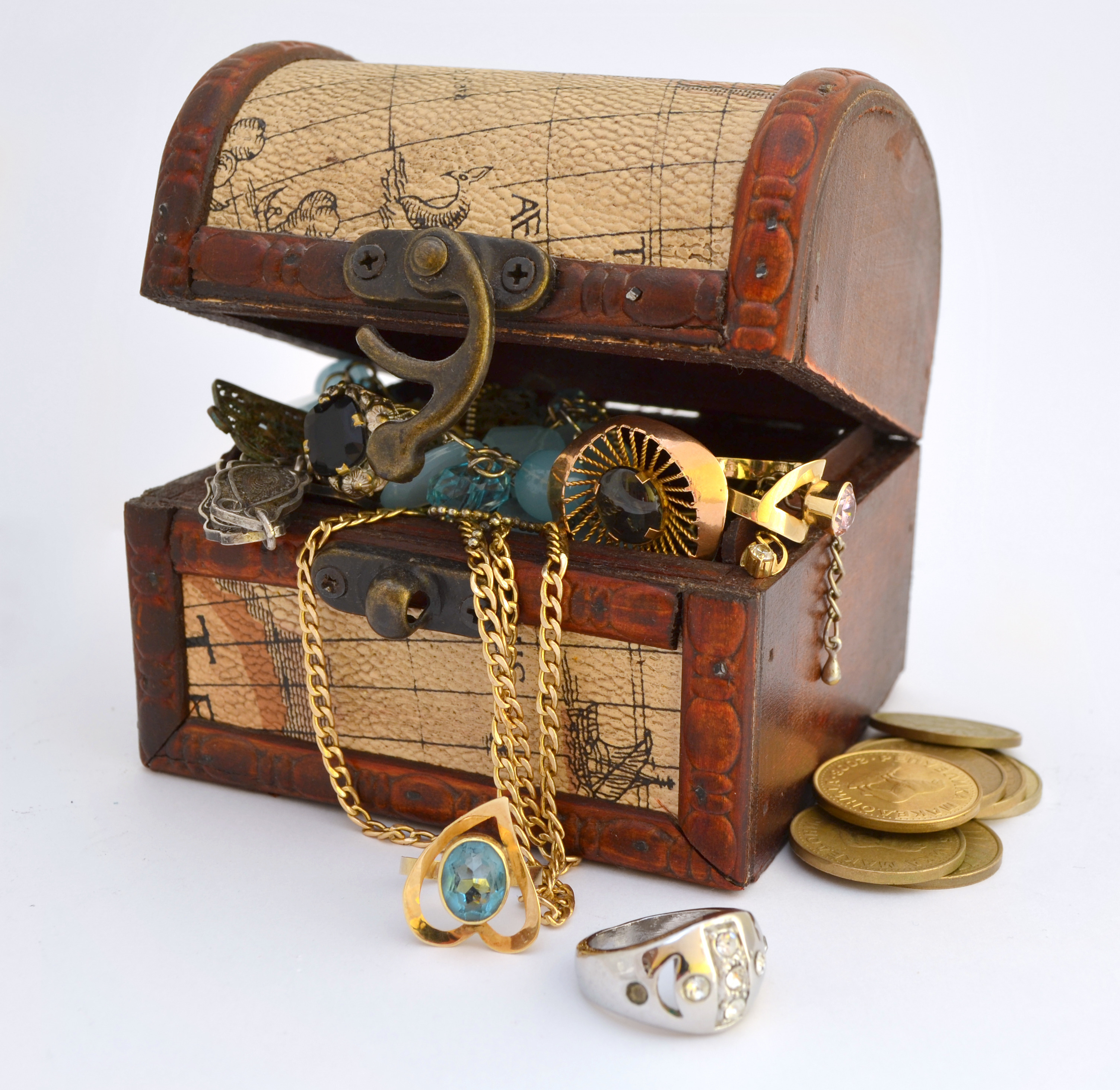 jewelry in a jewelry box of treasures