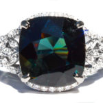 green blue gemstone ring