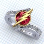 ladies flash super hero ring