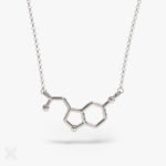 Get happy wearing a serotonin molecule necklace!