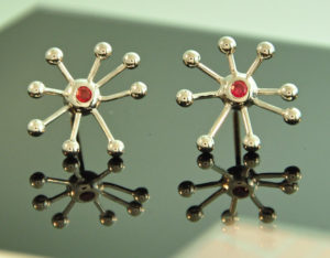 earrings with gemstones