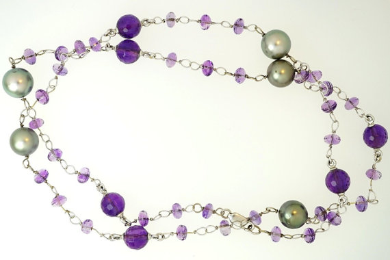 amethyst purple necklace
