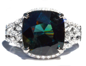 green blue gemstone ring