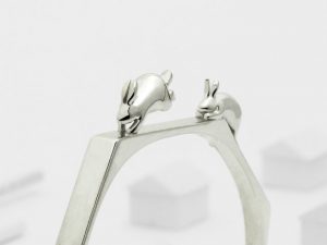 silver rabbit bracelet