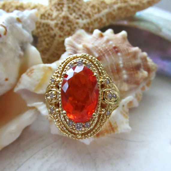 orange stone ring