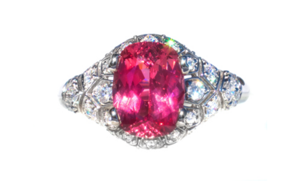 pink gemstone ring